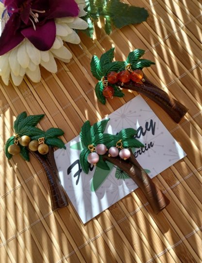 Sweet Coconuts Palm Tree Brooch