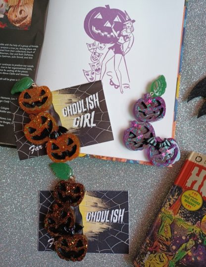 * HALLOWEEN SPECIAL * Stacked Jack-O-Lantern Brooch - Image 6