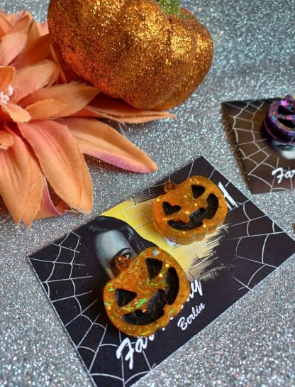 * HALLOWEEN SPECIAL * Jack O’Lantern Earrings - Image 2