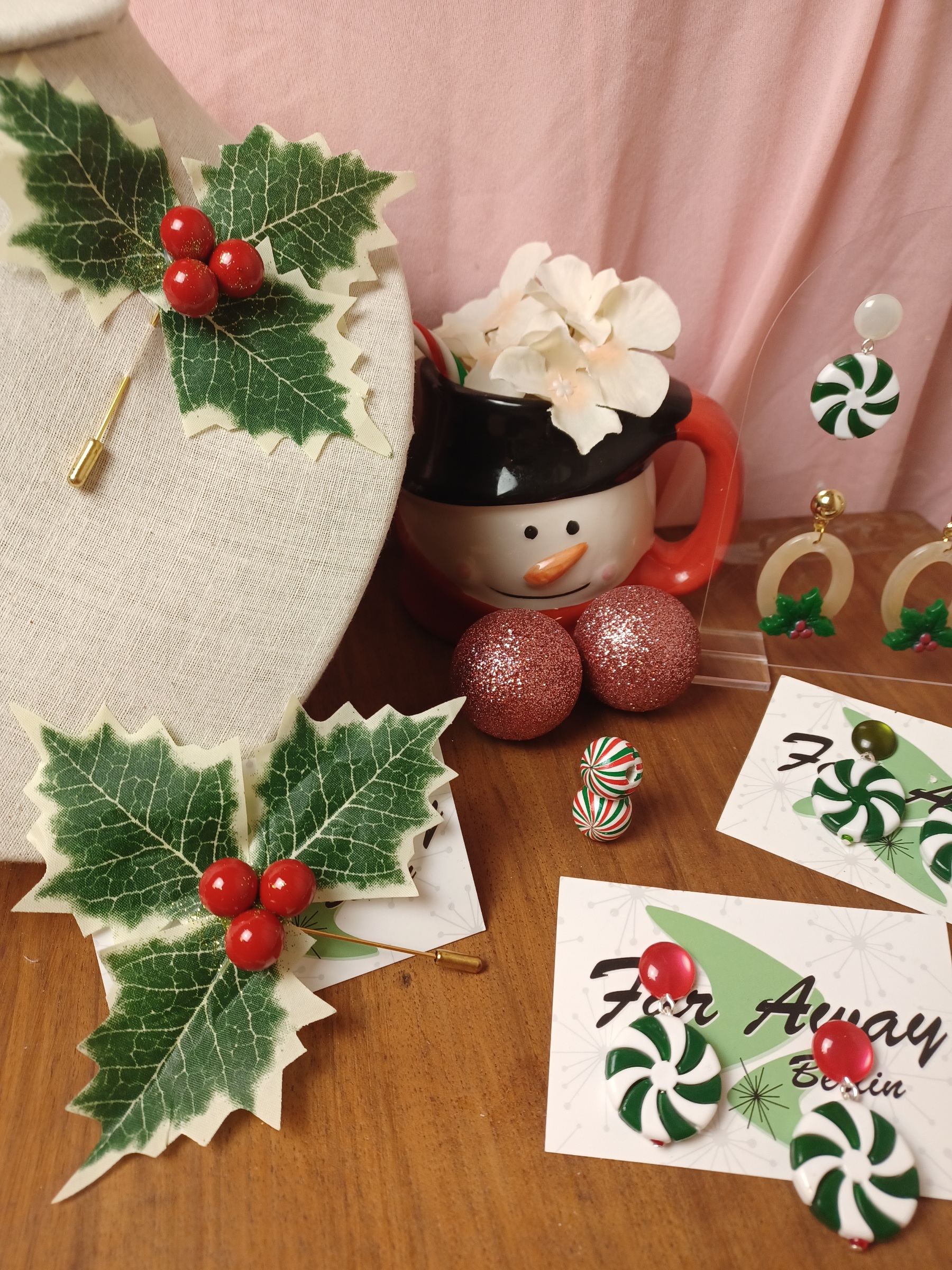 * XMAS SPECIAL * Minty Swirl Earrings - Image 5