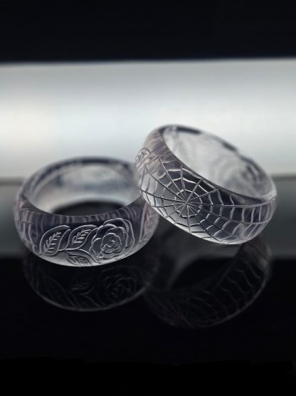 NEW Lucite Bangles Web of Roses - Image 6