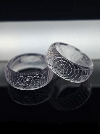 NEW Lucite Bangles Web of Roses - Image 2