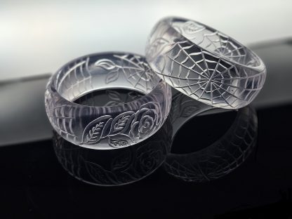 NEW Lucite Bangles Web of Roses - Image 7