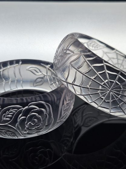 NEW Lucite Bangles Web of Roses - Image 4