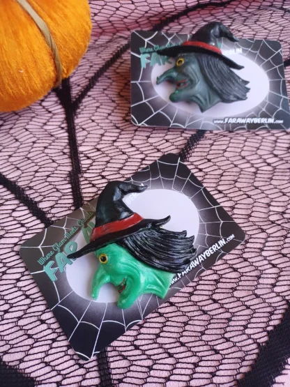 * HALLOWEEN SPECIAL * Mystic Coven Witch Brooch - Image 4