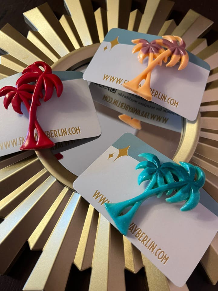 Rambla de Calafell Palms Brooch